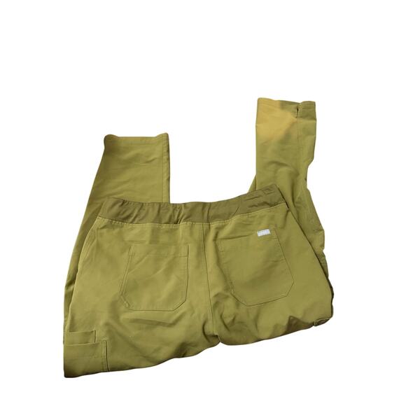 Figs Yola Skinny Scrub Pants Size XLarge Olive Green Technical Collection - Picture 3 of 5